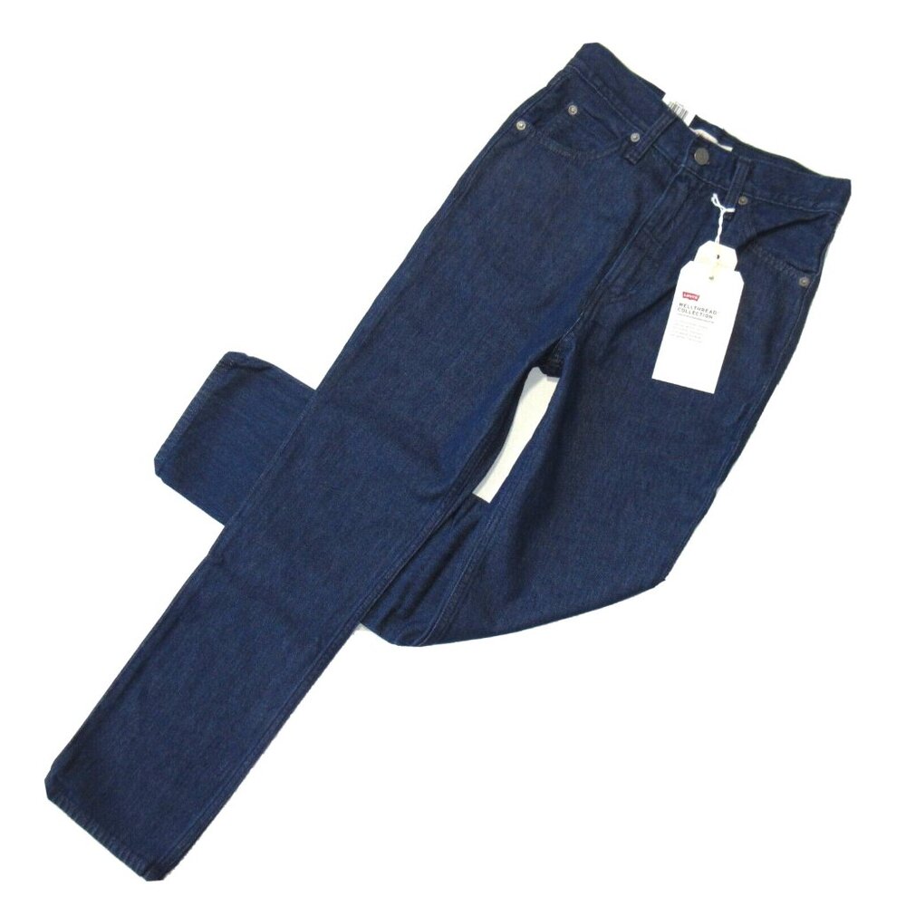 NWT Levi's Wellthread 70's Ultra High Rise Straight in Botanic Indigo Jeans 25